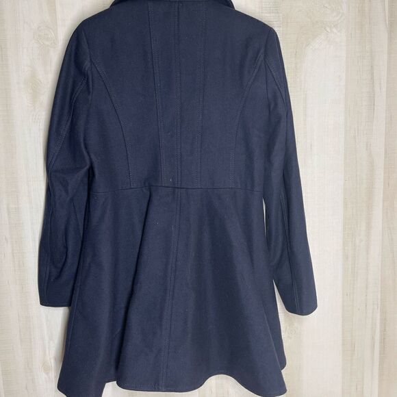 Liz Claiborne navy wool‎ double breasted coat, size large - Picture 5 of 15